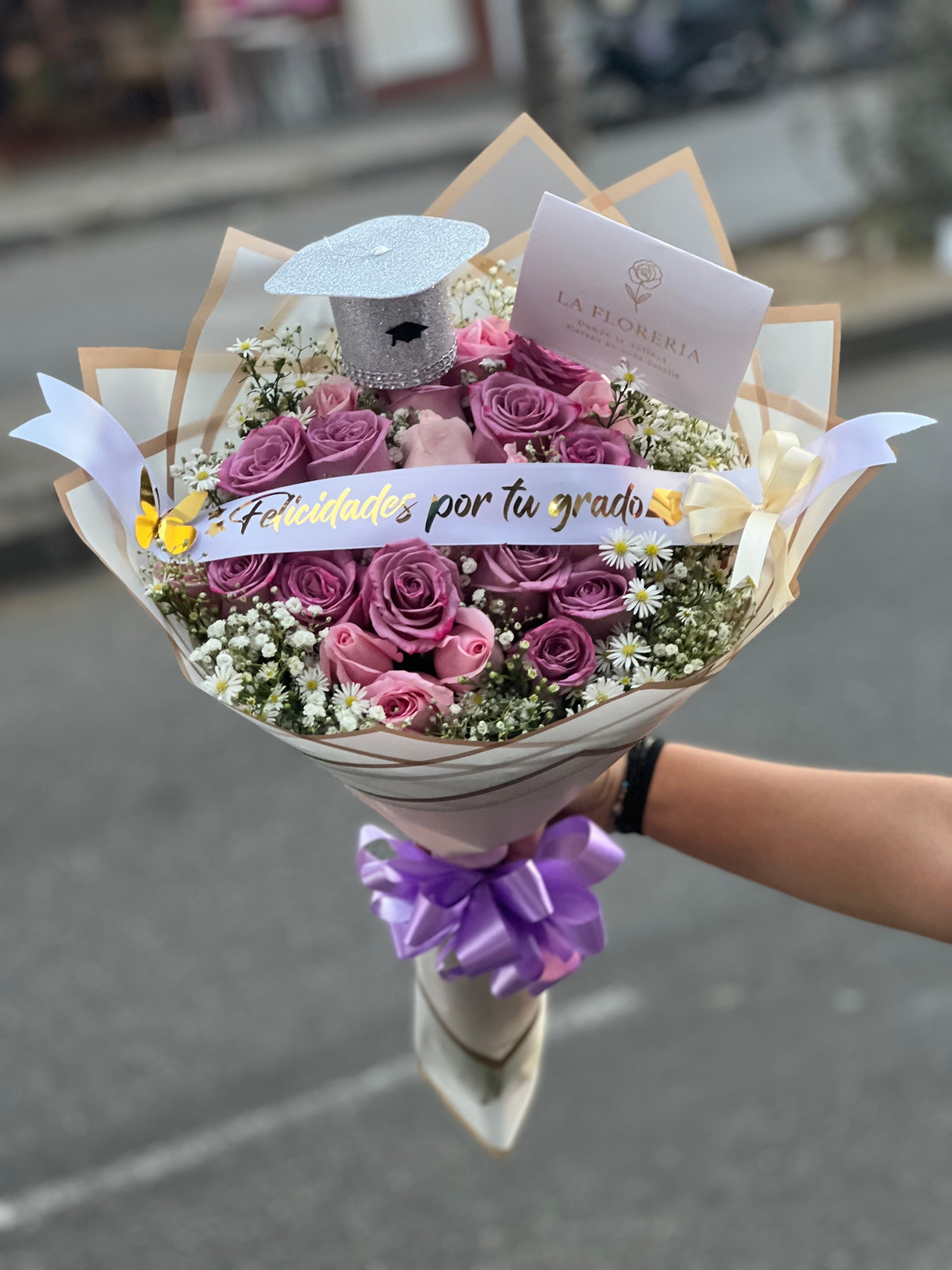 🎓 Ramo de Graduación lila