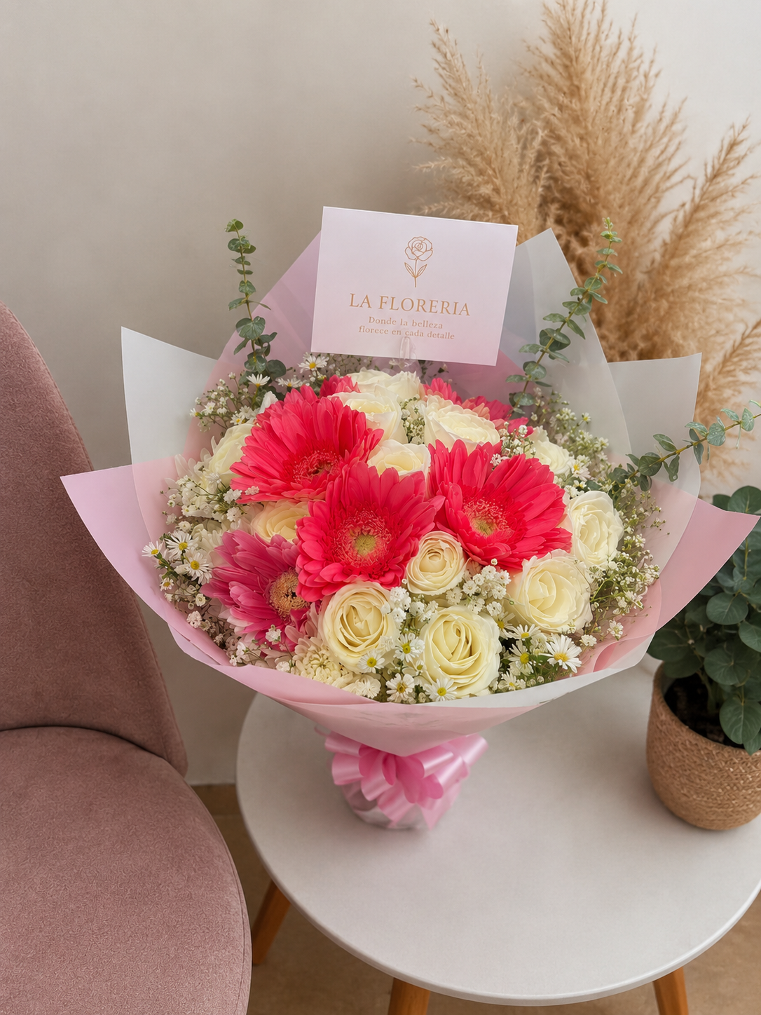 Brillo de Amor – Gerberas & Rosas