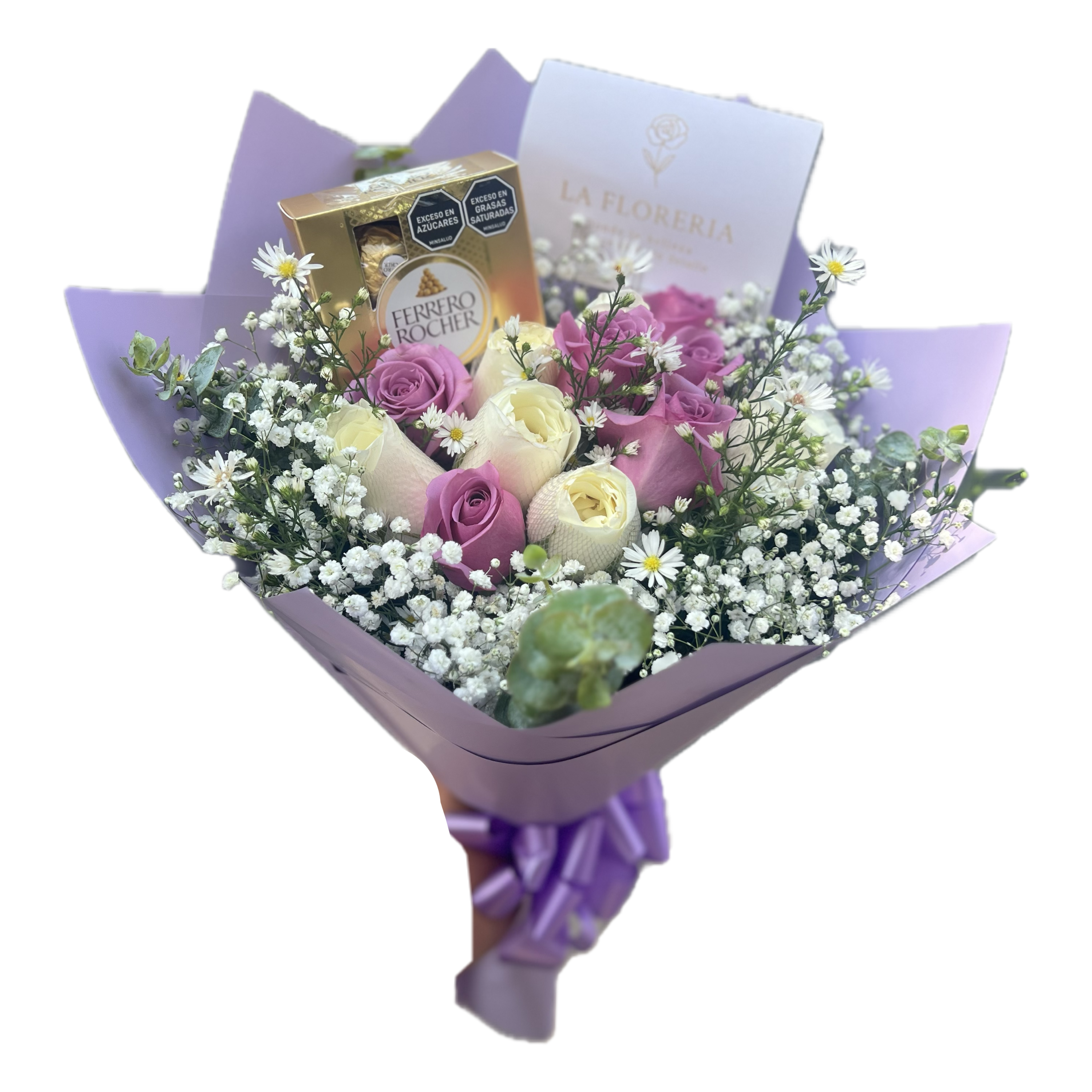 Encanto de Amor – Rosas Mixtas & Ferrero Rocher